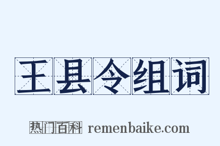 王县令组词是什么意思的图片